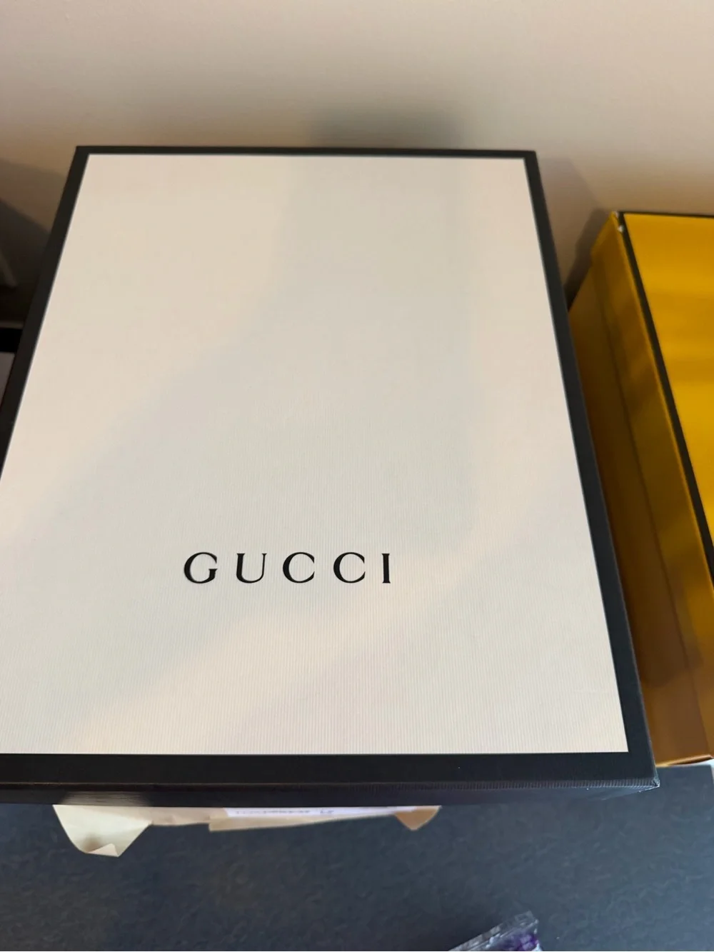Men’s Gucci Green and Red Crisscross Leather Slide Sandals